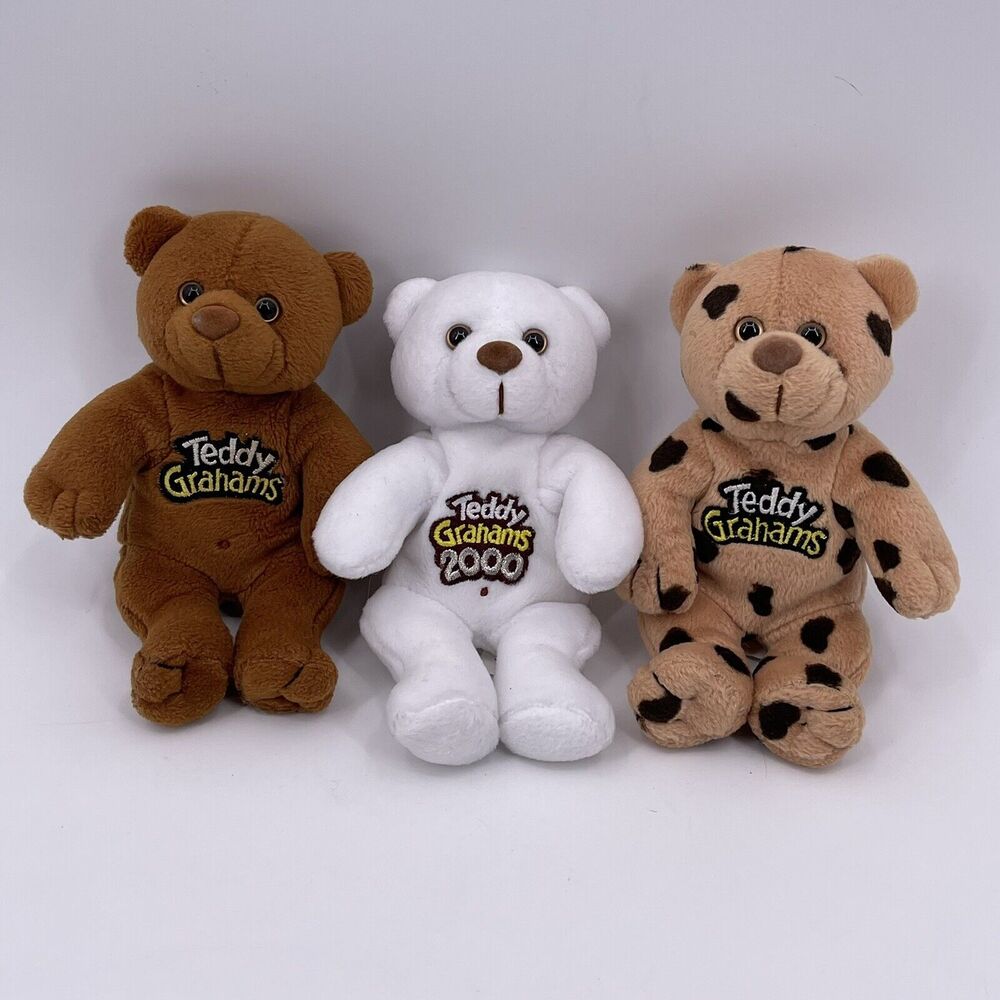Teddy Grahams Beanie Bears Set Chocolatey Chip Spicey Cinnamon TG Millennium
